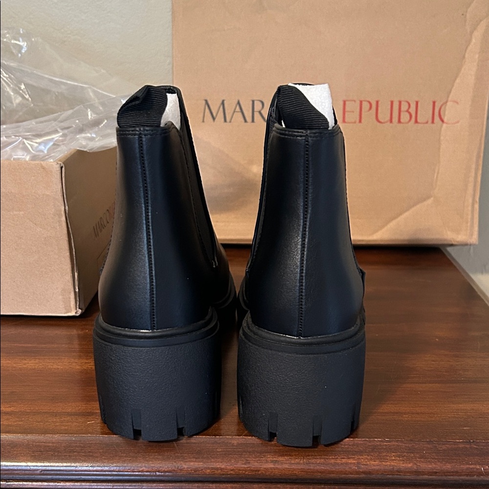 Marco Republic Black Ankle Boots for Women - Picture 4 of 9